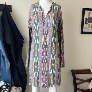 Patterned Long Sleeve dress